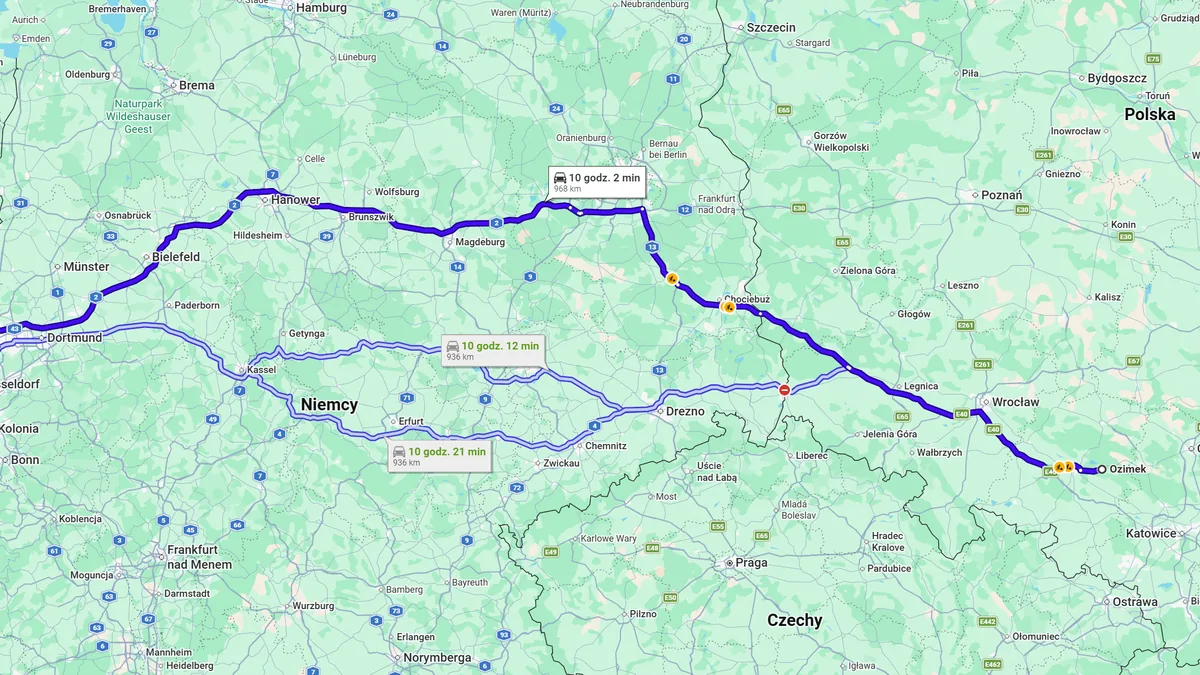 Polska, 46-040 Ozimek - Niemcy, 47259 Duisburg
