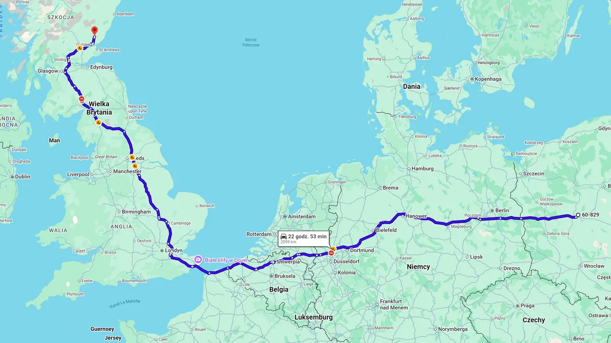 Polska, 60-829 Poznań - W. Brytania, DD8 1AF Forfar