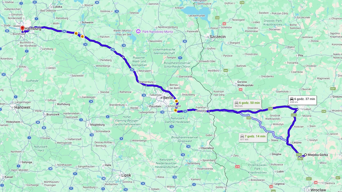 Polska, 63-910 Miejska Górka - Niemcy, 21107 Hamburg