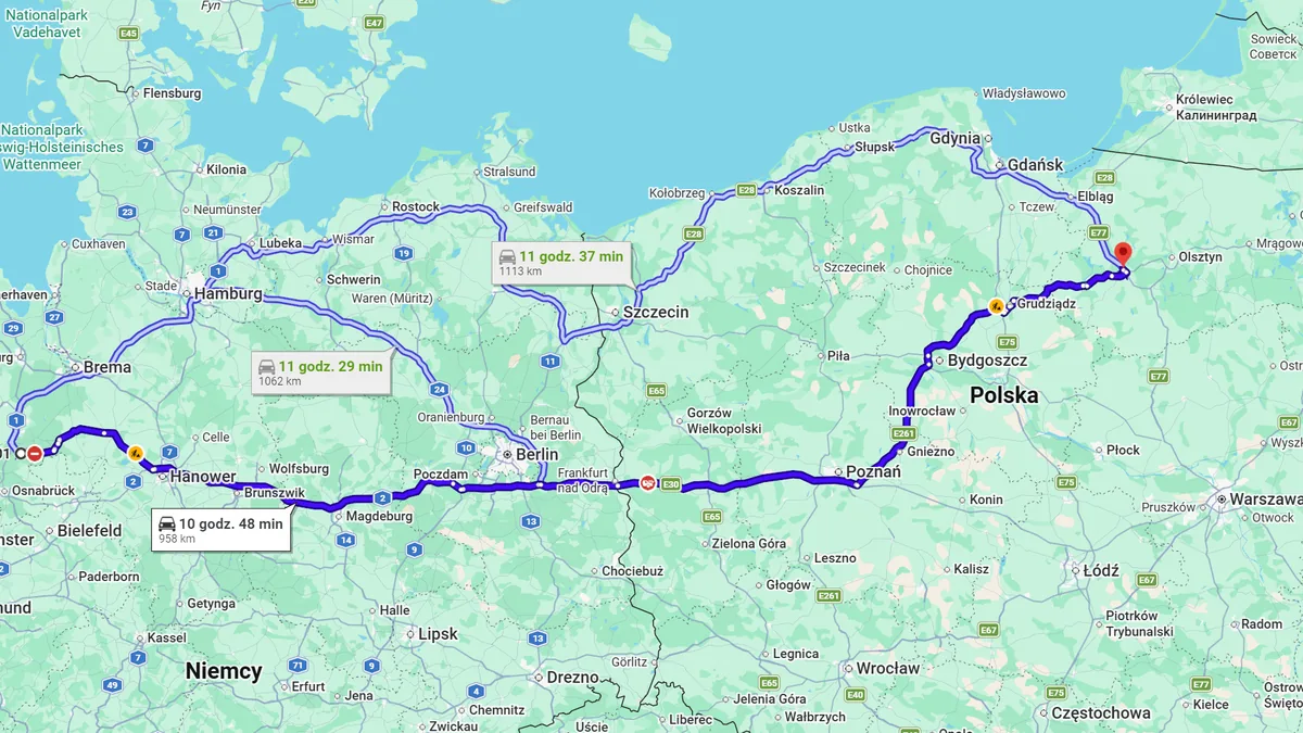 Niemcy, 49401 Damme - Polska, 14-100 Ostróda