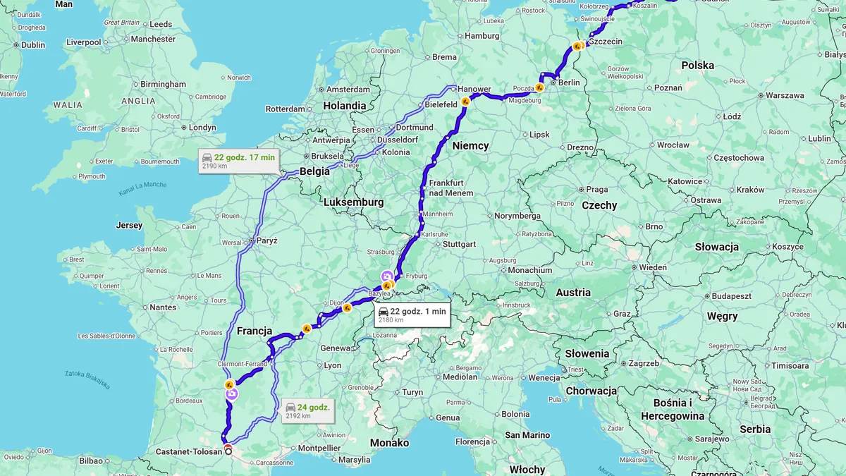 Francja, 31320 Castanet-Tolosan - Polska, 83-342 Kamienica Królewska