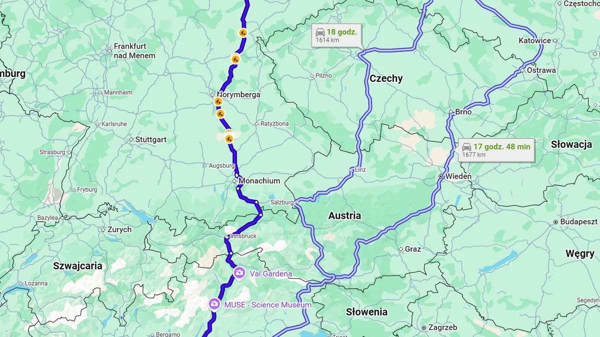 Włochy, 61026 Lunano - Polska, 62-290 Mieścisko