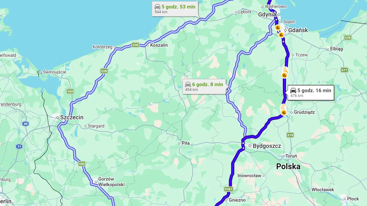Polska, 66-120 Kargowa - Polska, 84-120 Rozewie