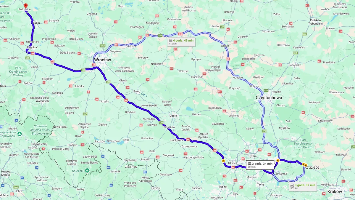 Polska, 32-300 Olkusz - Polska, 59-100 Polkowice