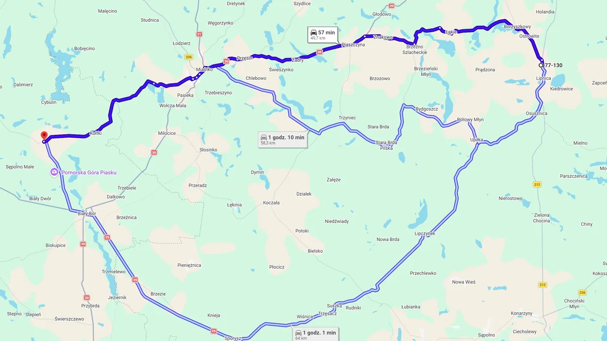 Polska, 77-130 Lipnica - Polska, 78-426 Sępolno Wielkie