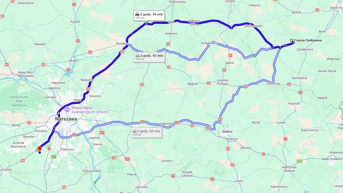 Polska, 17-315 Czarna Cerkiewna - Polska, 05-830 Rusiec